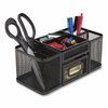 Tru Red Seven Compartment Wire Mesh Accessory Holder, 4.45 x 9.33 x 3.86, Black TR57541-CC